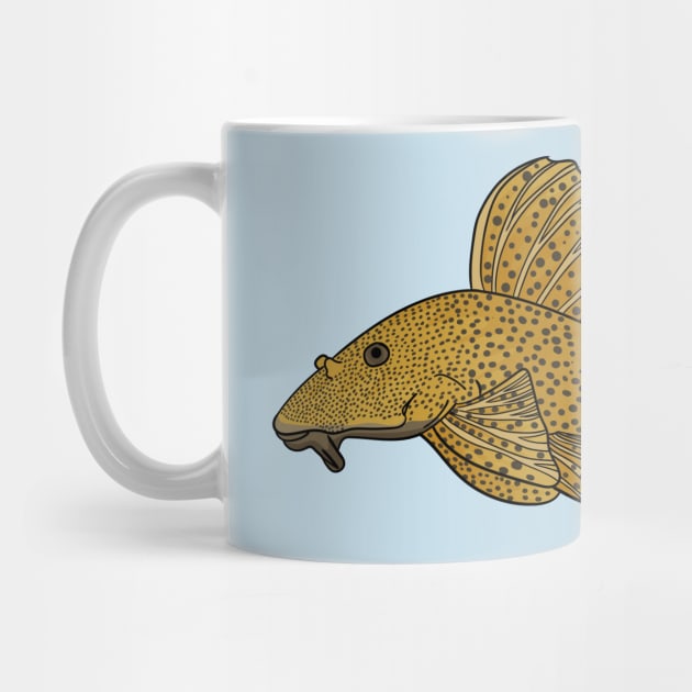 Pleco fish cartoon illustration by Cartoons of fun